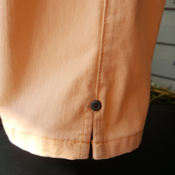 AURA ♡ Gorgeous Vintage Thick Cotton Peachy Orange Cropped Pant Capris 2P Avg - Picture 6 of 17